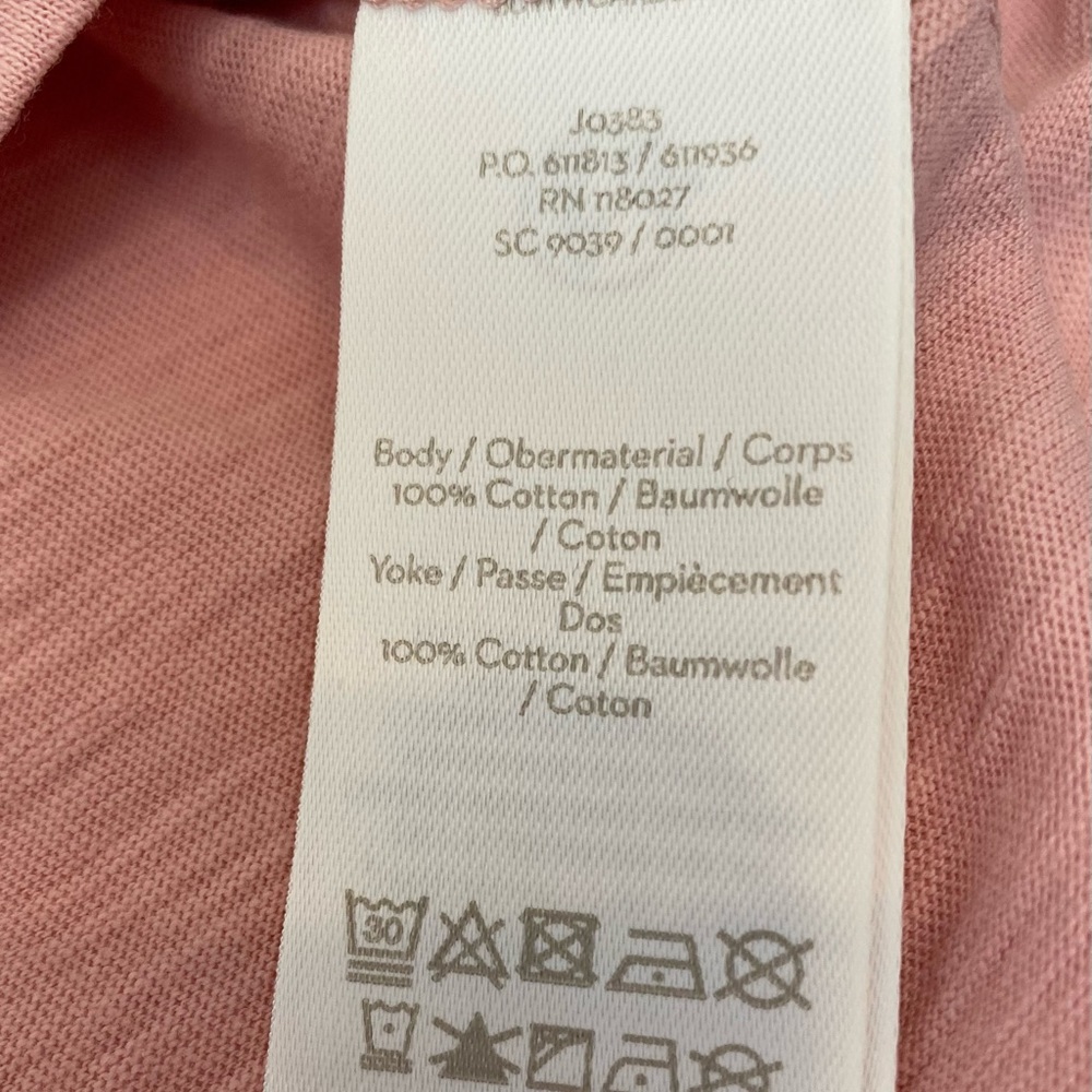 Boden Pink Short Sleeve Embroidered Yoke Tee - Picture 7 of 8